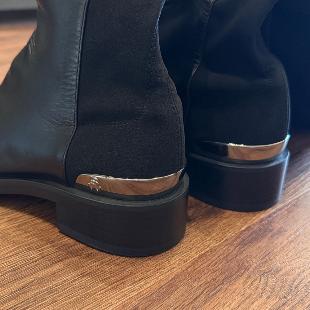 New Stuart Weitzman Bold Logo 5050 Over The Knee Boots - Picture 5 of 7